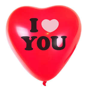 Red Balloons With 'I Love(Heart) You' - bakeware bake house kitchenware bakers supplies baking