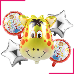 Foil Balloons Girafe Theme 5Pcs - bakeware bake house kitchenware bakers supplies baking
