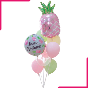 Foil Balloons Happy Birthday Pineapple 9Pcs - bakeware bake house kitchenware bakers supplies baking