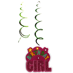 Happy Birthday Hanging Swirls 12Pcs - bakeware bake house kitchenware bakers supplies baking