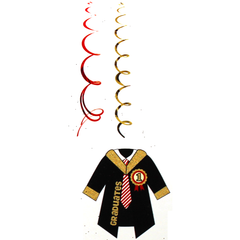 Graduation Hanging Decorations Swirls 6Pcs - bakeware bake house kitchenware bakers supplies baking