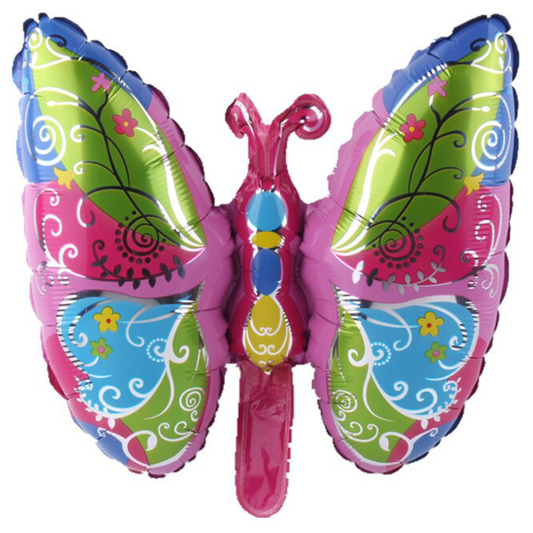 Foil Balloons Butterfly Rainbow Star 5Pcs - bakeware bake house kitchenware bakers supplies baking