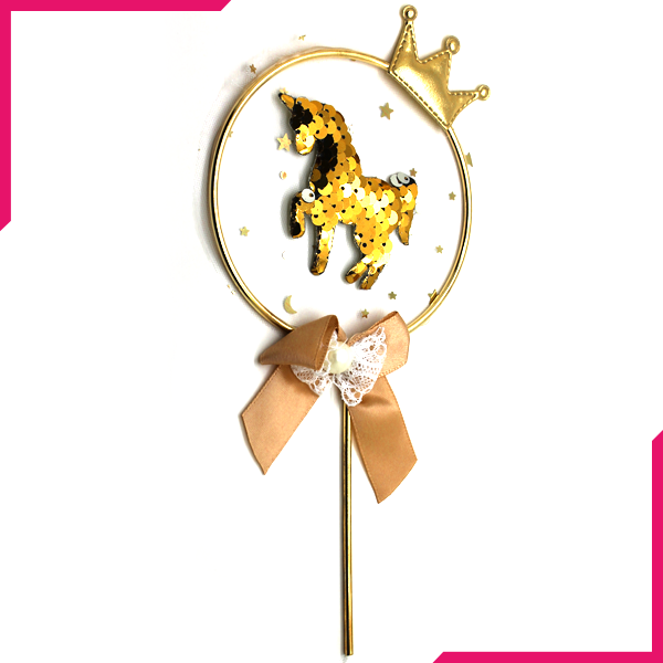 Horse Crown Topper Golden - bakeware bake house kitchenware bakers supplies baking