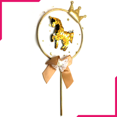 Horse Crown Topper Golden - bakeware bake house kitchenware bakers supplies baking