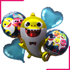 Foil Balloons Baby Shark 5Pcs - bakeware bake house kitchenware bakers supplies baking
