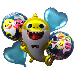 Foil Balloons Baby Shark 5Pcs - bakeware bake house kitchenware bakers supplies baking
