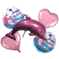 Foil Balloons American Dolphin 5Pcs - bakeware bake house kitchenware bakers supplies baking