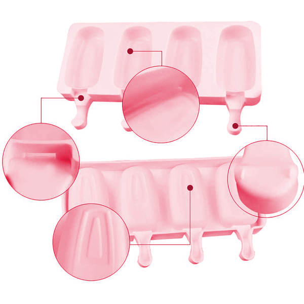 Silicone Popsicle Mold Large 4 Cavity - bakeware bake house kitchenware bakers supplies baking