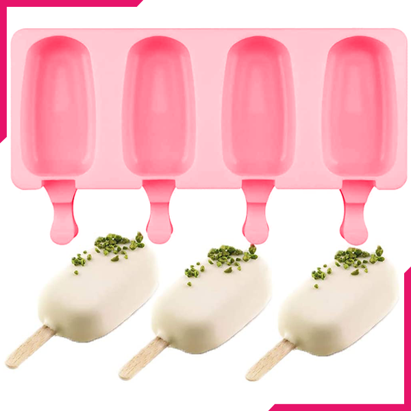 Silicone Popsicle Mold Large 4 Cavity - bakeware bake house kitchenware bakers supplies baking