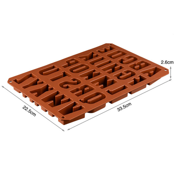 Large Alphabet Silicone Chocolate Mold - bakeware bake house kitchenware bakers supplies baking