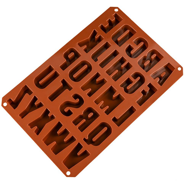 Large Alphabet Silicone Chocolate Mold - bakeware bake house kitchenware bakers supplies baking