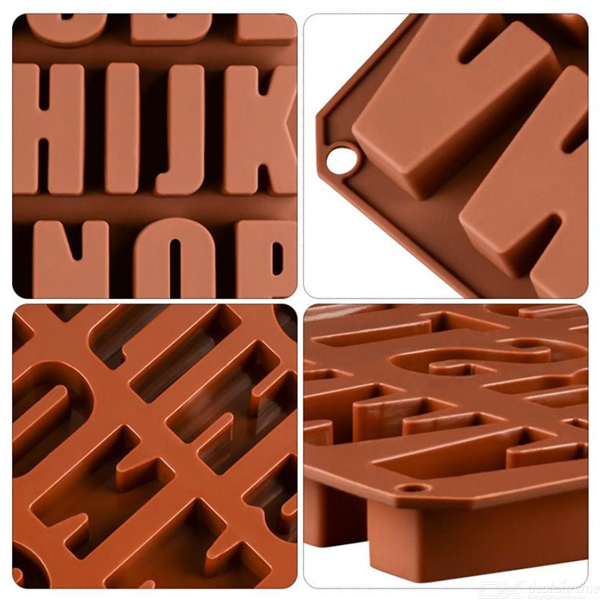 Large Alphabet Silicone Chocolate Mold - bakeware bake house kitchenware bakers supplies baking