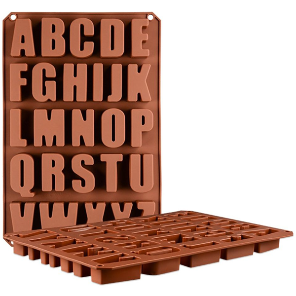 Large Alphabet Silicone Chocolate Mold - bakeware bake house kitchenware bakers supplies baking