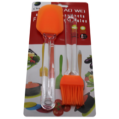 Silicone Spatula & Brush set - bakeware bake house kitchenware bakers supplies baking