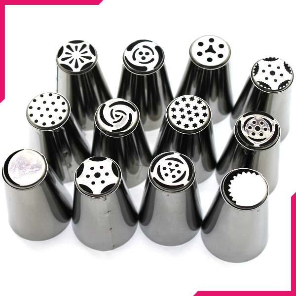Russian Nozzle/Tip Set 12 Pcs - bakeware bake house kitchenware bakers supplies baking