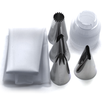 Piping Bag With 4 Nozzle/Tip And Coupler Set - bakeware bake house kitchenware bakers supplies baking