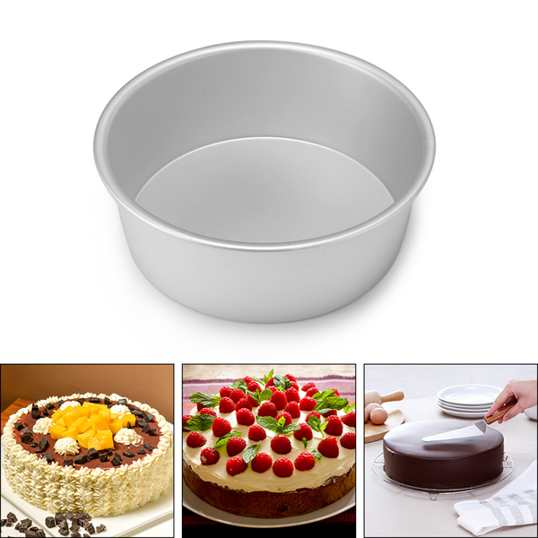 Silver Cake Pan 8x3 inches - bakeware bake house kitchenware bakers supplies baking