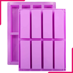 Rectangle Silicone Mould - 8 Cavity - bakeware bake house kitchenware bakers supplies baking