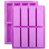Rectangle Silicone Mould - 8 Cavity - bakeware bake house kitchenware bakers supplies baking