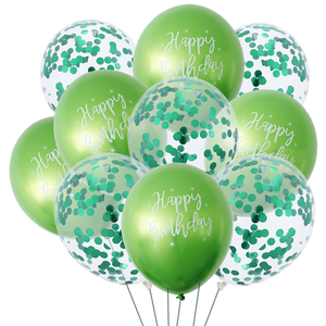 Happy Birthday Confetti Balloons - Green - bakeware bake house kitchenware bakers supplies baking