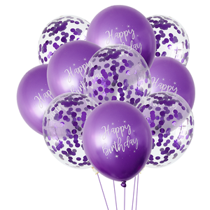 Happy Birthday Confetti Balloons - Purple - bakeware bake house kitchenware bakers supplies baking
