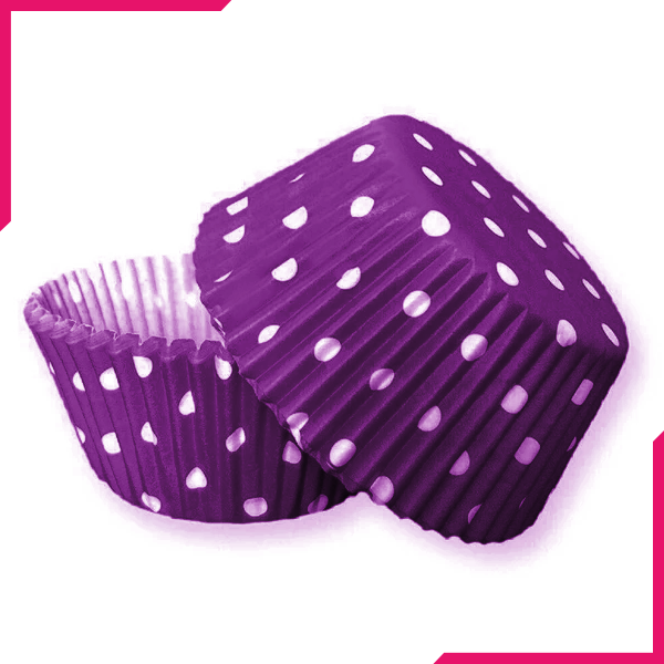 Purple Dot Cupcake Liners 100pcs - bakeware bake house kitchenware bakers supplies baking