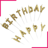 Happy Birthday Metallic Letter Candle Cake Topper - bakeware bake house kitchenware bakers supplies baking