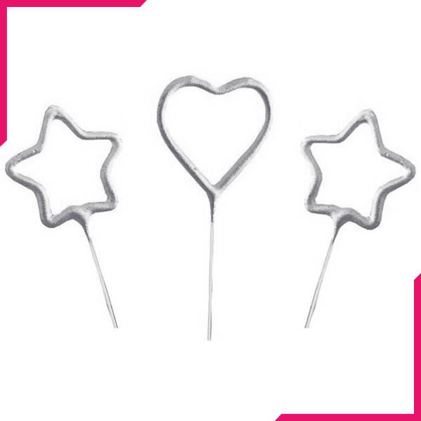 Birthday Candles Heart & Stars - bakeware bake house kitchenware bakers supplies baking