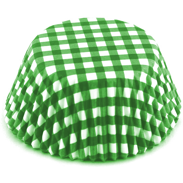 Checkered Pattern Cupcake Liners 100pcs - Green - bakeware bake house kitchenware bakers supplies baking