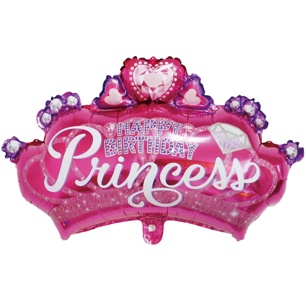 Happy Birthday Princess Foil Balloon - bakeware bake house kitchenware bakers supplies baking