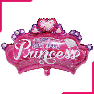 Happy Birthday Princess Foil Balloon - bakeware bake house kitchenware bakers supplies baking