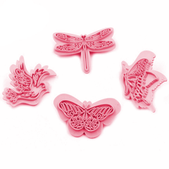 Butterfly Fondant Stamp 4pcs - bakeware bake house kitchenware bakers supplies baking