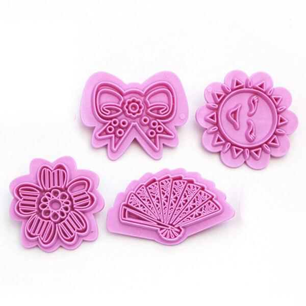 Sun Fondant Decorating Stamp 4Pcs - bakeware bake house kitchenware bakers supplies baking