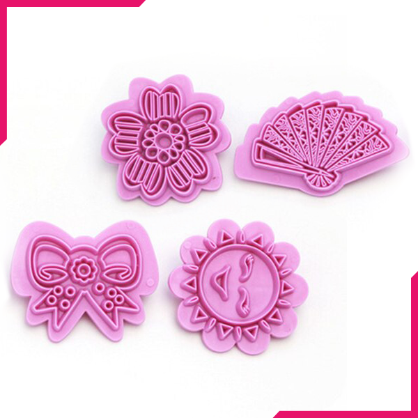 Sun Fondant Decorating Stamp 4Pcs - bakeware bake house kitchenware bakers supplies baking