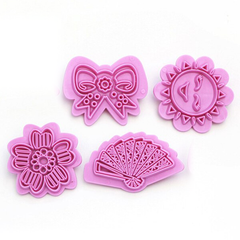 Sun Fondant Decorating Stamp 4Pcs - bakeware bake house kitchenware bakers supplies baking