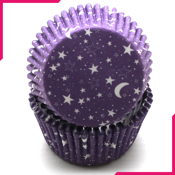 Night Theme Cupcake Liners Purple - bakeware bake house kitchenware bakers supplies baking