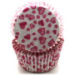 Pink Hearts Cupcake Liners 100Pcs - bakeware bake house kitchenware bakers supplies baking