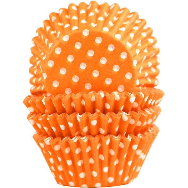 Orange Dot Cupcake Liners 100pcs - bakeware bake house kitchenware bakers supplies baking