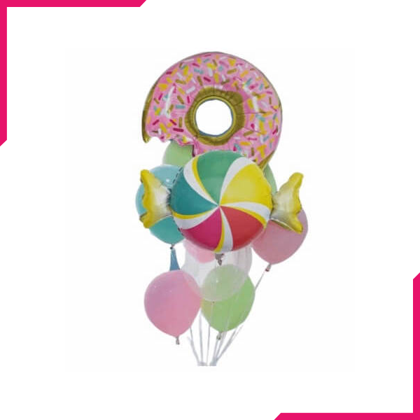 Bouquet Donut Balloon 9pcs - bakeware bake house kitchenware bakers supplies baking