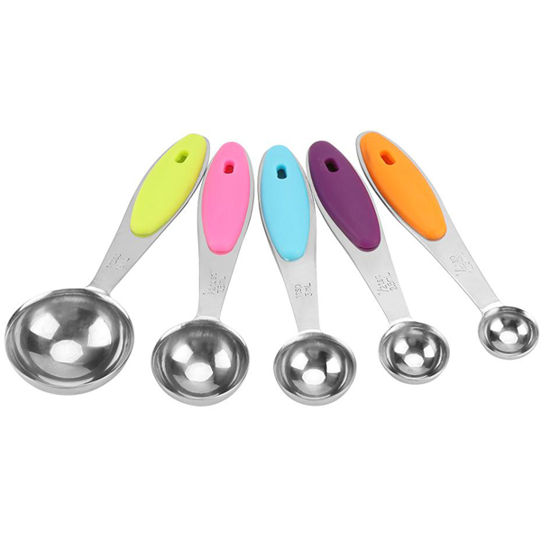 Stainless Steel Measuring Spoon 5Pcs - bakeware bake house kitchenware bakers supplies baking