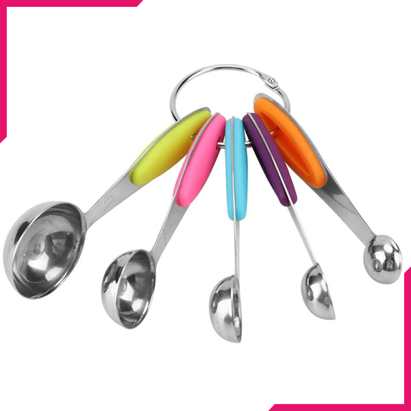 Stainless Steel Measuring Spoon 5Pcs - bakeware bake house kitchenware bakers supplies baking