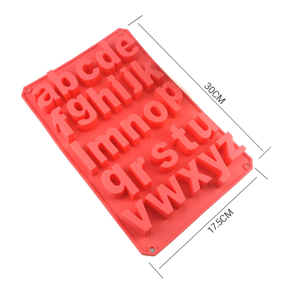 Small Alphabet Silicone Chocolate Mold - bakeware bake house kitchenware bakers supplies baking