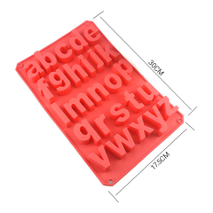 Small Alphabet Silicone Chocolate Mold - bakeware bake house kitchenware bakers supplies baking