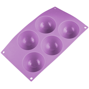 Silicone Mold Half Sphere 5 Cavity - bakeware bake house kitchenware bakers supplies baking