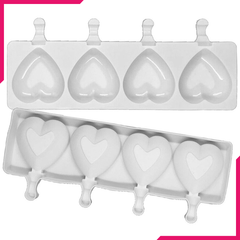 Silicone Popsicle Heart Shaped Ice Cream Mold - bakeware bake house kitchenware bakers supplies baking