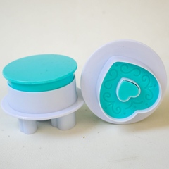 Heart Plunge Cutter Stamp Set - bakeware bake house kitchenware bakers supplies baking