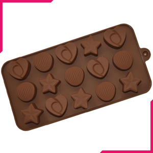 Star, Heart, Shell Silicone Chocolate Mold - bakeware bake house kitchenware bakers supplies baking
