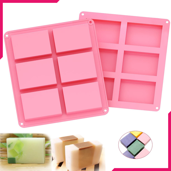 Square Silicone Cake Mold 6 Cavity - bakeware bake house kitchenware bakers supplies baking