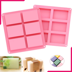 Square Silicone Cake Mold 6 Cavity - bakeware bake house kitchenware bakers supplies baking