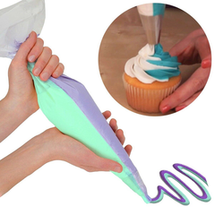 10 Dual Piping Icing Bags - bakeware bake house kitchenware bakers supplies baking